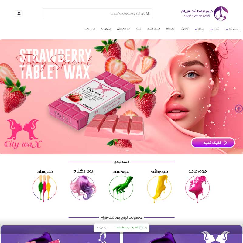 سئو محصولات بهداشتی سایت کیمیا بهداشت فرزام